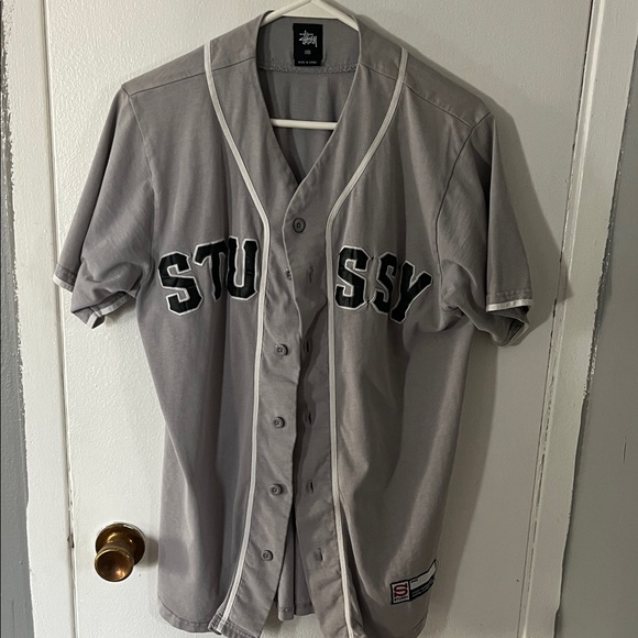 Stussy Gray Button-Up Jersey - Picture 1 of 1